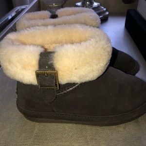 Bearpaw Girls Brown Suede Winter Boots